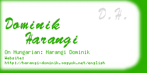 dominik harangi business card